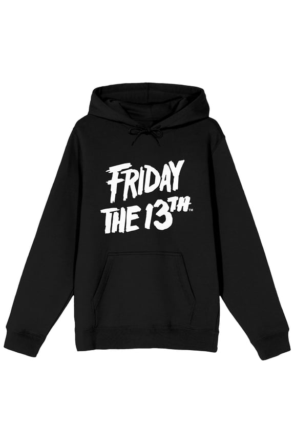 Black Hoodie Friday The 13th 3D Logo For Men-M