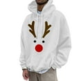 thumbnail image 1 of Black Hoodie Men Men's Hooded Sweatshirts Pullover Full Zip up Hoodie over Face Mens Athletic Sweatshirts Men Pullover Hoodies Sweatshirt Hoodies For And Women 3D Graphic White S, 1 of 3