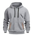 thumbnail image 1 of Black Hoodie Mens Clothing Trendy Mens Casual Hooded Collar Drawstring Hoodies Pullover Sweatshirts Casual Long Sleeve Shirts with Pockets, 1 of 3