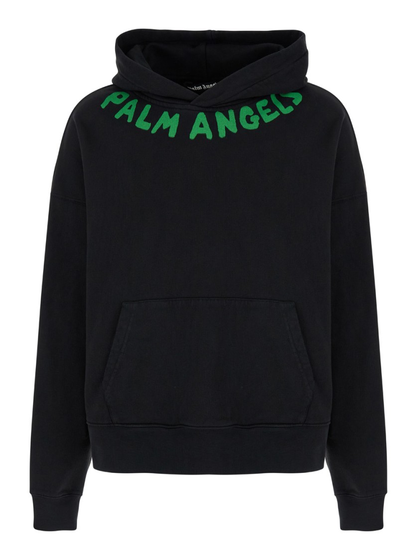 Palm Angels Male Black Hoodie With Logo Lettering In Cotton Black Sizes standard XXXS 7XL Walmart