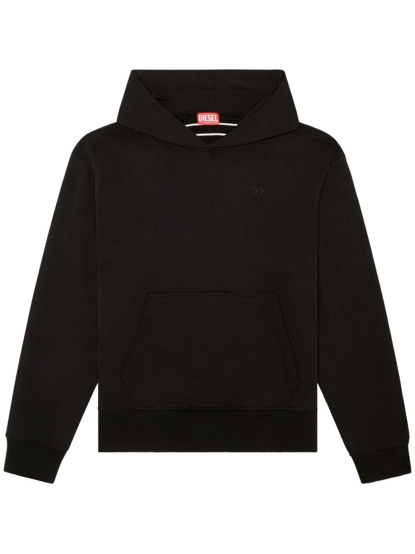 Diesel Male Sleek Cotton Blend Hoodie With Signature Logo And Relaxed Fit Black Sizes standard XXXS 7XL Walmart