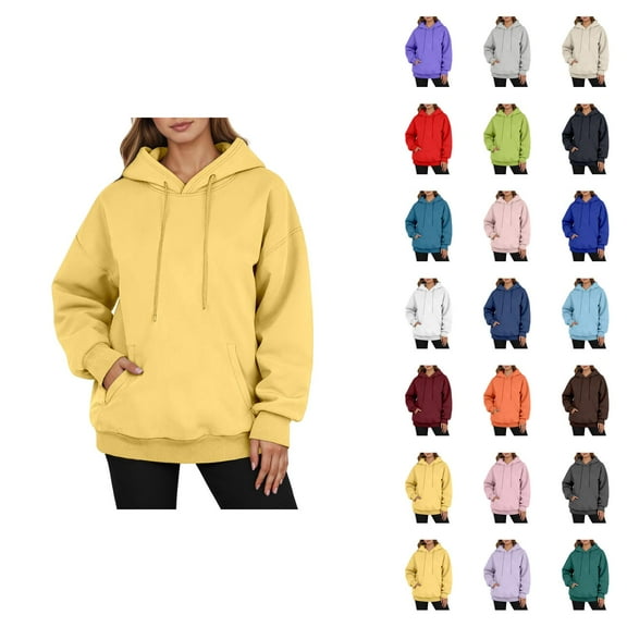 Black Hoodie Womens Oversized Sweatshirt Zip Up Women Daily Casual Men's Pullover Long Sleeve Comfortable Winter Warm Lined With Drawstring Pocket For Wear