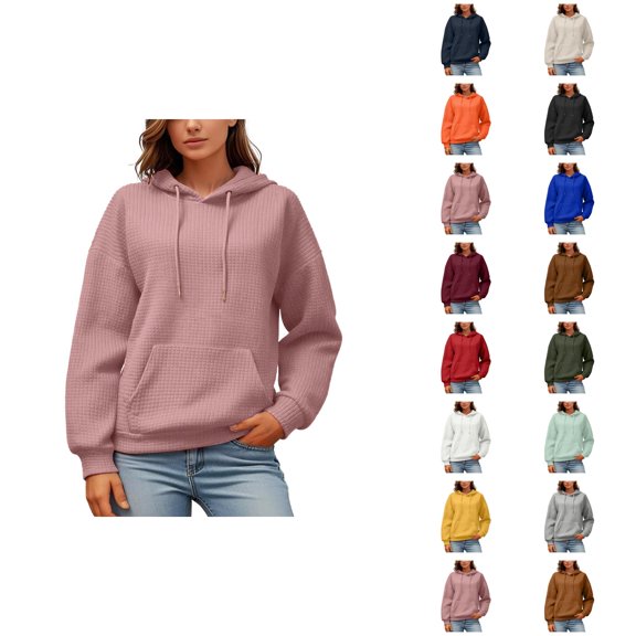 Black Hoodie Womens Sweatshirt Oversized Hoodie Women Lightweight Cropped Zip Up Ladies' Fashionable And Casual Solid Color Round Neck Long Sleeved Pocket Sweatshirt And Hoodie