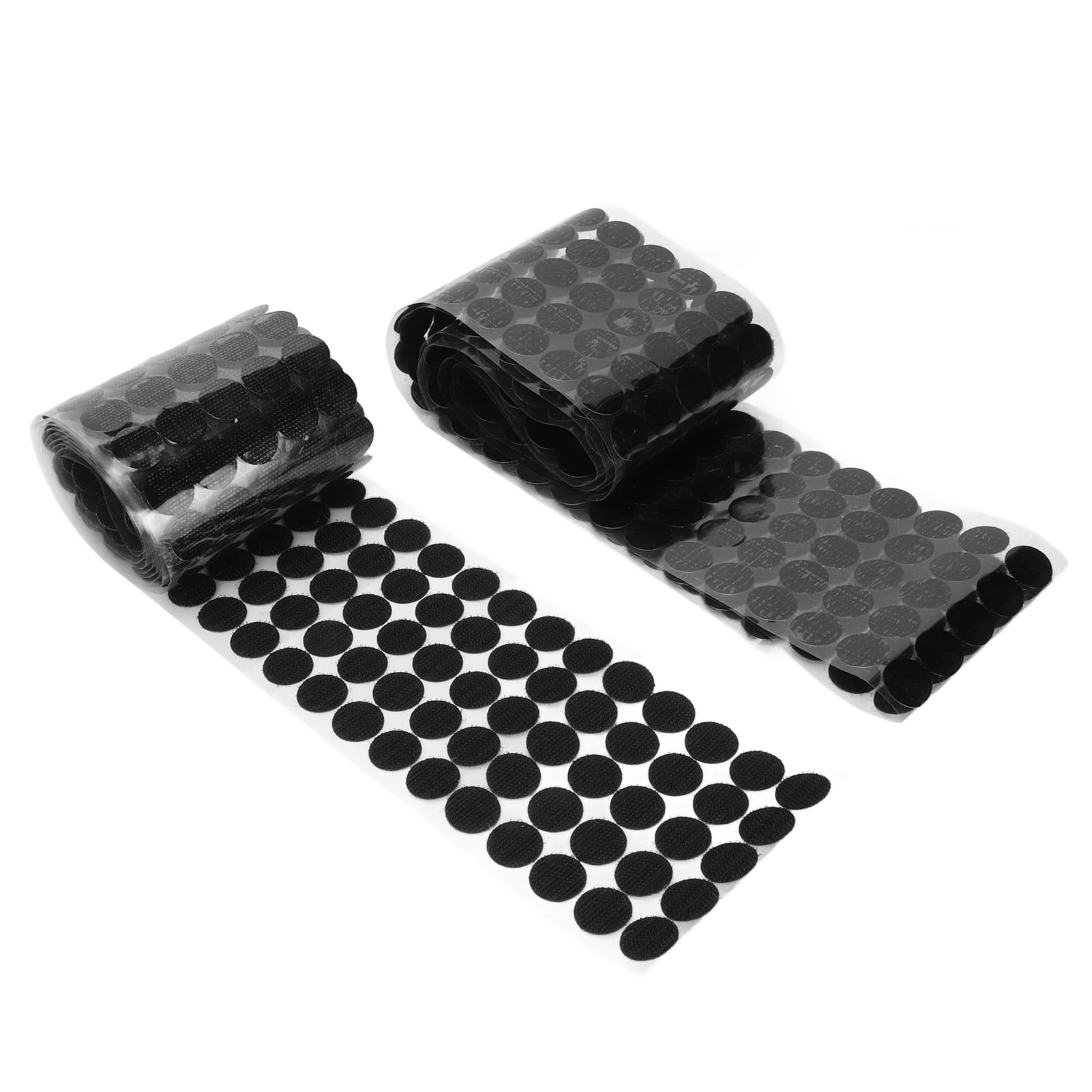 Black Hook and Loop Dots, 500 Pairs Reusable Round Self Adhesive Dots