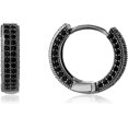 thumbnail image 1 of Black Hoop Earrings For Men Colorful Cubic Zirconia Red Green Black Daimond Cartilage Black Earrings Fashion Trendy Women Mens Hoop Huggie Earrings Aretes Negros Para Hombre, 1 of 4