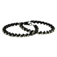 thumbnail image 1 of Black Hoop Earrings With Sparkling Rhinestone Accents QE47, 1 of 1