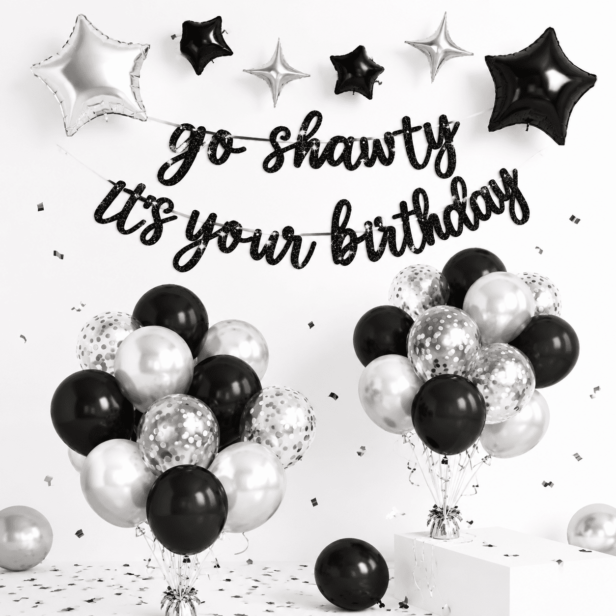 Back Raper's Black Hop Rap Theme Birthday Party Supply Set with Banner and Balloons ...