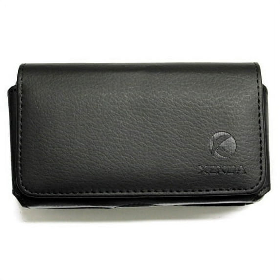 Black Horizontal Leather Case Compatible With Samsung Vitality, Transform Ultra, S390G S380C, R375C R355C, Jack i637, Illusion, Galaxy Proclaim Prevail Player 3.6 Centura Attain 4G Ace Plus