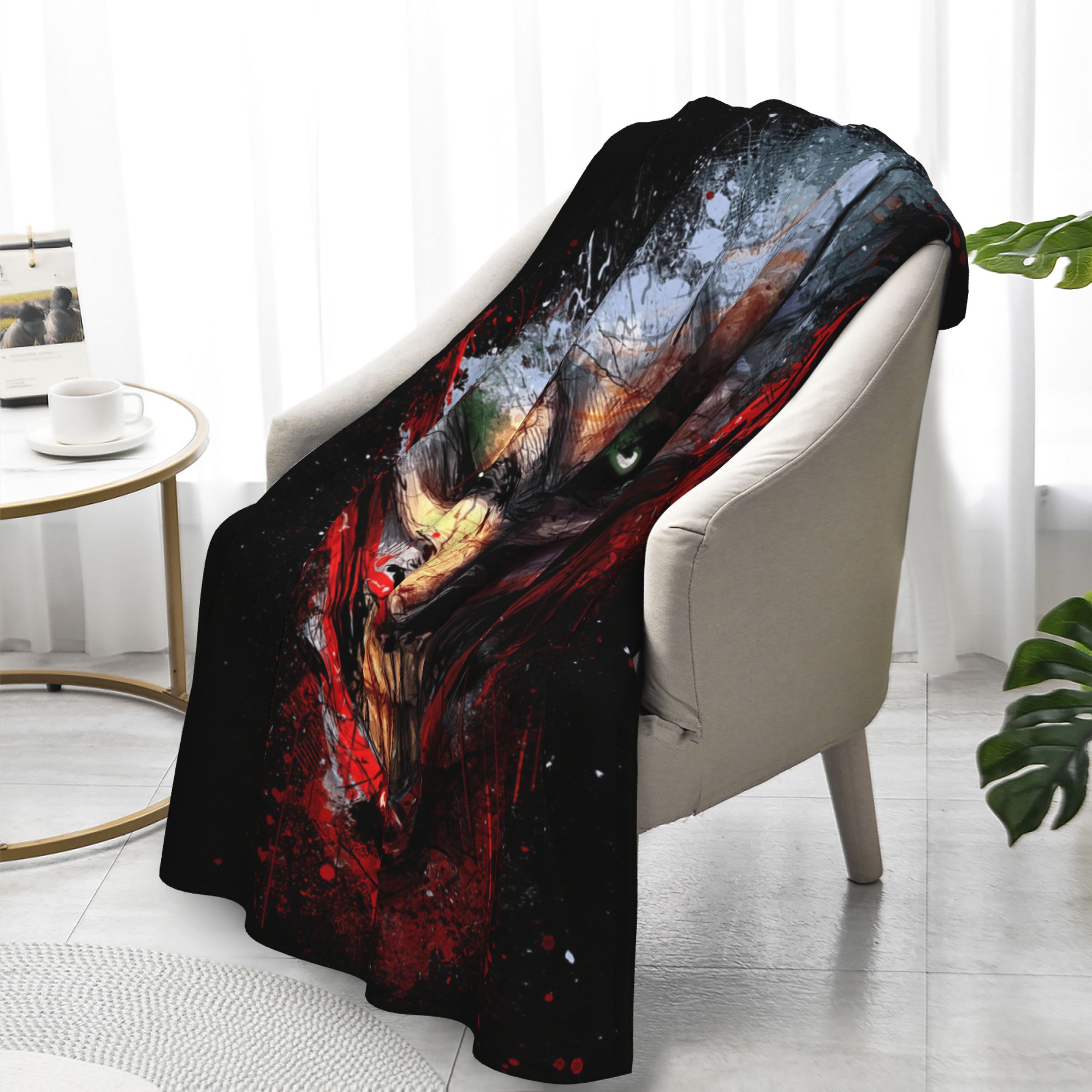 Black Horror The Joker Blanket for Couch Bed Throw Blanket, Aesthetic