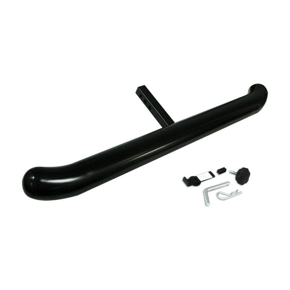 Black Horse 3" Tube Diameter Black Tow Hitch Step Rear Bumper Guard Protector Compatible with All Truck and SUVs Equipped with 1.25" Receivers Come with Hitch pin and Anti-Rattling kit -RBP2000A