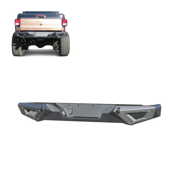 Black Horse Armour Heavy Duty Rear Bumper Matte Black Compatible with 2020-2024 Jeep Gladiator-ARB-JG20