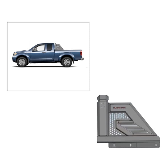 Black Horse Armour II Roll Bar Black Compatible with 2005-2021 Nissan Frontier-AR2-05B
