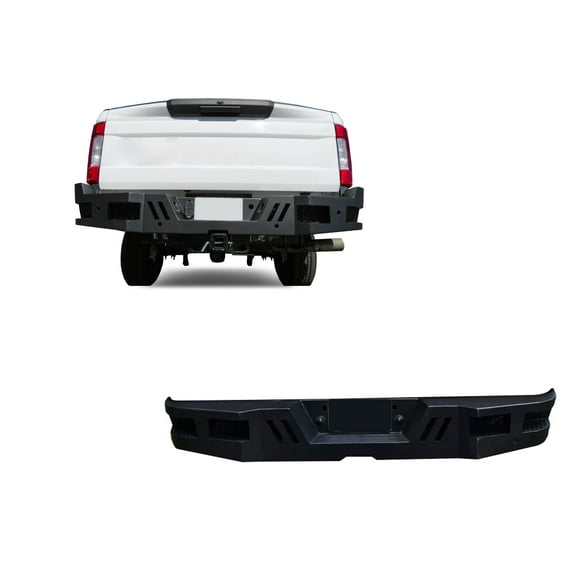 Black Horse Armour Super Heavy Duty Rear Bumper Matte Black Compatible with 2017-2024 Ford F-250 Super Duty|2017-2024 Ford F-350 Super Duty-ARB-F217