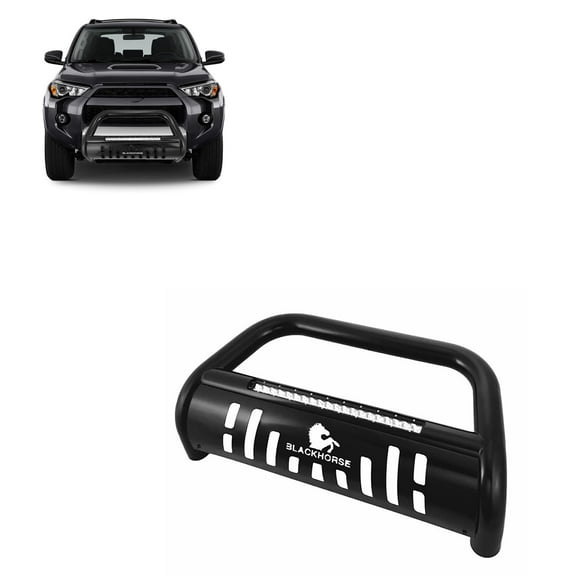 Black Horse BEACON Bull Bar Skid Plate Black Compatible with 2010-2024 Toyota 4Runner (Excl. 2014-24 Limited & 19-20 Nightshade Edition,22-24 TRD Sport models)-BE-B7108B