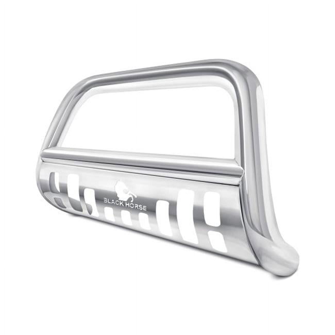 Black Horse BSFOB502SP Polished Bull Bar with Polished Skid Plate for