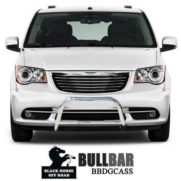 Black Horse A Bar No skid plate Stainless Steel Compatible with 2008-2016 Chrysler Town & Country|2008-2018 Dodge Grand Caravan-BBDGCASS
