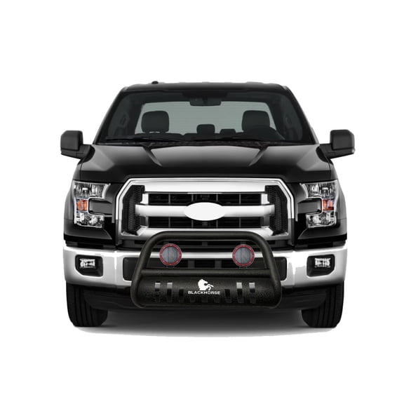 Black Horse Bull Bar-T Textured Black Come with Pair of 5.3" LED Flood Lights Compatible with 2003-2017 Ford Expedition|2004-2023 Ford F-150|2003-2017 Lincoln Navigator-CBT-E2011SP-PLFR