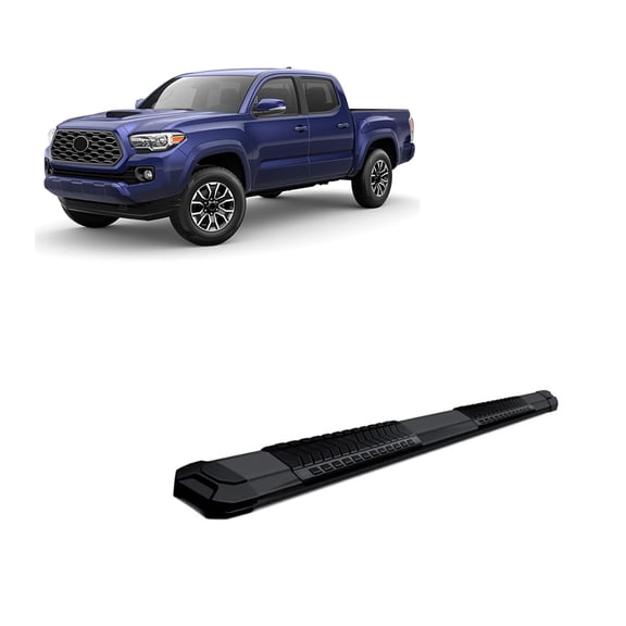 Black Horse Cutlass Running Boards Black Compatible with 2005-2023 Toyota Tacoma-RN-TOTA-85-BK