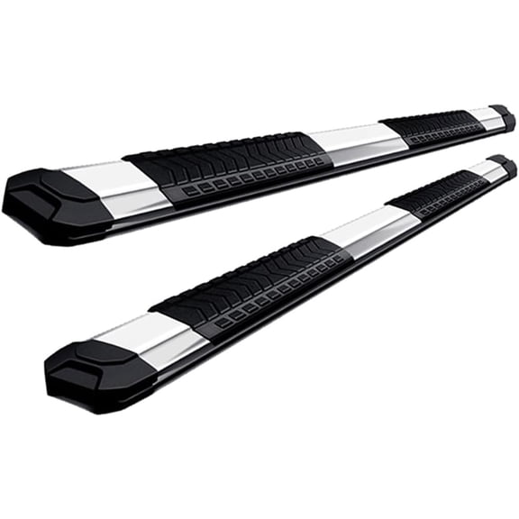 Black Horse Cutlass Running Boards Stainless Steel Compatible with 2004-2008 Ford F-150-RN-FOF1SCC-04-85