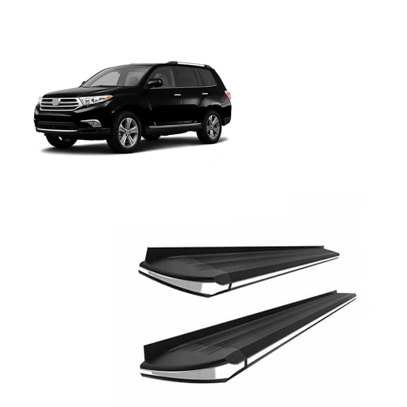 Black Horse Exceed Running Boards Black Compatible with 2008-2013 Toyota Highlander-EX-TYHG