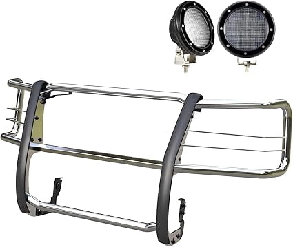 Black Horse Grille Guard Kit Modular Stainless Steel w/Pair of 5.3