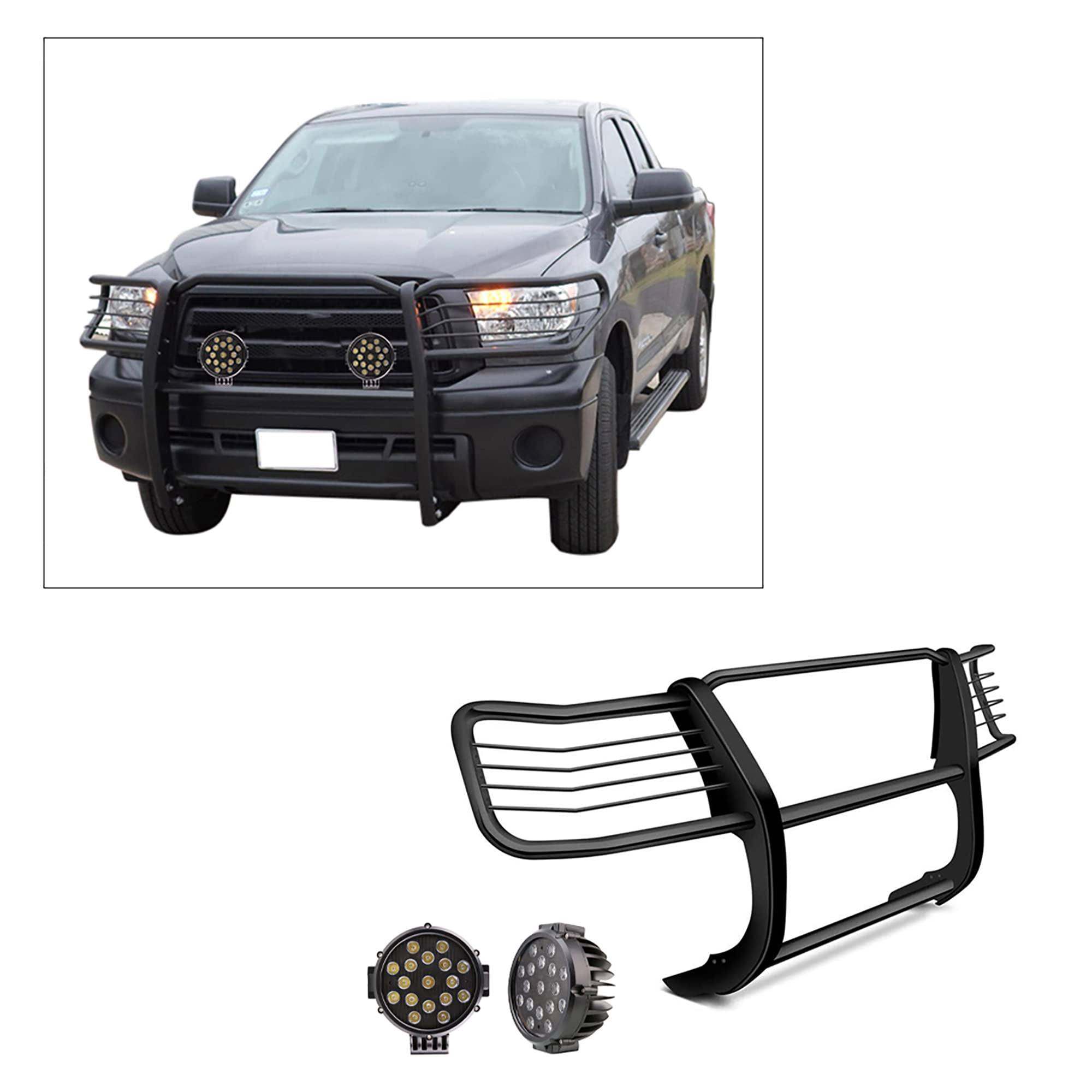 Black Horse Modular Grille Guard/Bumper Guard For 2000-2004 Nissan Frontier & Xterra - Black Powder Coat - View #11