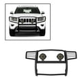 thumbnail image 1 of Black Horse Grille brush Bumper Guard Modular Black Come With pair of 7.0"Dia.LED Lights with Black Trim Rings Compatible with 2011-2021 Jeep Grand Cherokee-17A080202MA-PLB, 1 of 1