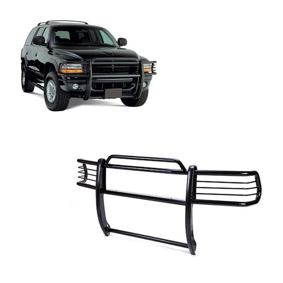 Black Horse Grille brush Bumper Guard Modular Black Compatible with 2000-2003 Dodge Durango-17BH23MA