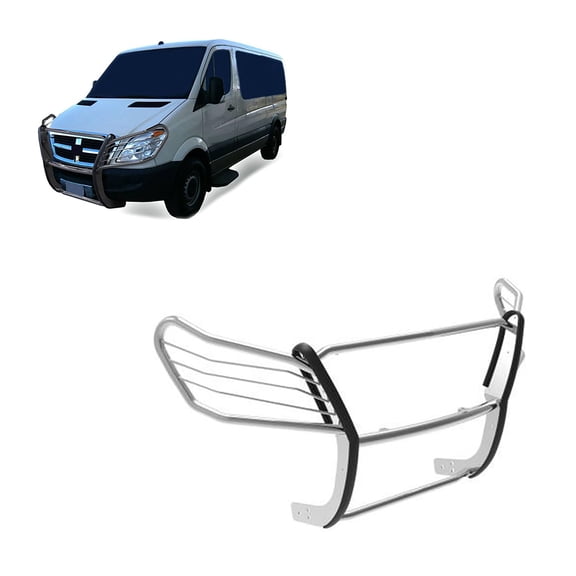Black Horse Grille brush Bumper Guard Modular S/S Compatible with 2007-2009 Dodge sprinter/Freightliner Sprinter 2500/3500|2007-2011 -Benz sprinter 1500|2010-2018 -Benz sprinter 2500/3500-17D502MSS