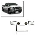 thumbnail image 1 of Black Horse Grille brush Bumper Guard Modular Stainless Steel Come With pair of 7.0"Dia.LED Lights with Black Trim Rings Compatible with 2007-2013 Chevrolet Silverado 1500-17A035700A2MSS-PLB, 1 of 1