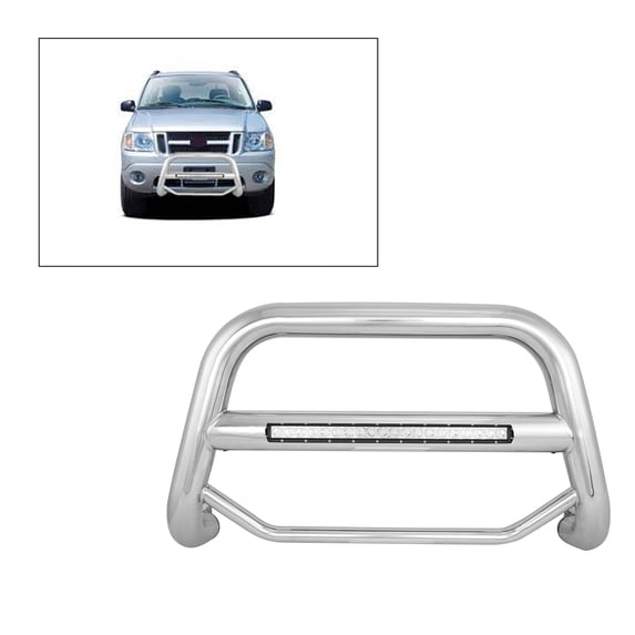 Black Horse MAX Beacon Bull Bar No Skid Plate Stainless Steel Compatible with 2001-2003 Ford Explorer Sport|2001-2005 Ford Explorer Sport Trac-MAB-FOB2801S