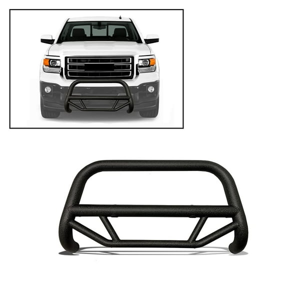 Black Horse Max Bull Bar Black Textured Mbt Mg203 Compatible With 07 18 Fits/For Fits select: 2007-2018 CHEVROLET SILVERADO, 2008-2018 GMC SIERRA