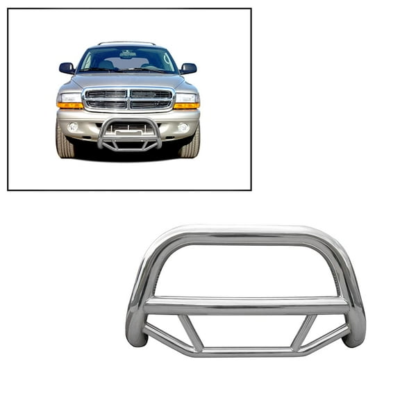 Black Horse Max Bull Bar No Skid Plate Stainless Steel Compatible with 1998-2004 Dodge Dakota|1998-2003 Dodge Durango-MBS-DOB2001