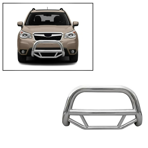Black Horse Max Bull Bar No skid plate Stainless Steel Compatible with 2014-2018 Subaru Forester-MBS-SUS0102