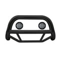 thumbnail image 1 of Black Horse Max Bull Bar No skid plate Stainless Steel Come with Pair of 5.3" Dia. LED Flood Lights w/Black Trim Rings Compatible with 1999-2004 Jeep Grand Cherokee-MBS-JEB4001-PLFB, 1 of 1
