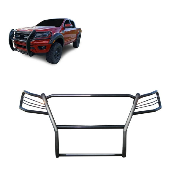 Black Horse Grille brush Bumper Guard Modular Black Compatible with 2019-2023 Ford Ranger-17FP10MA