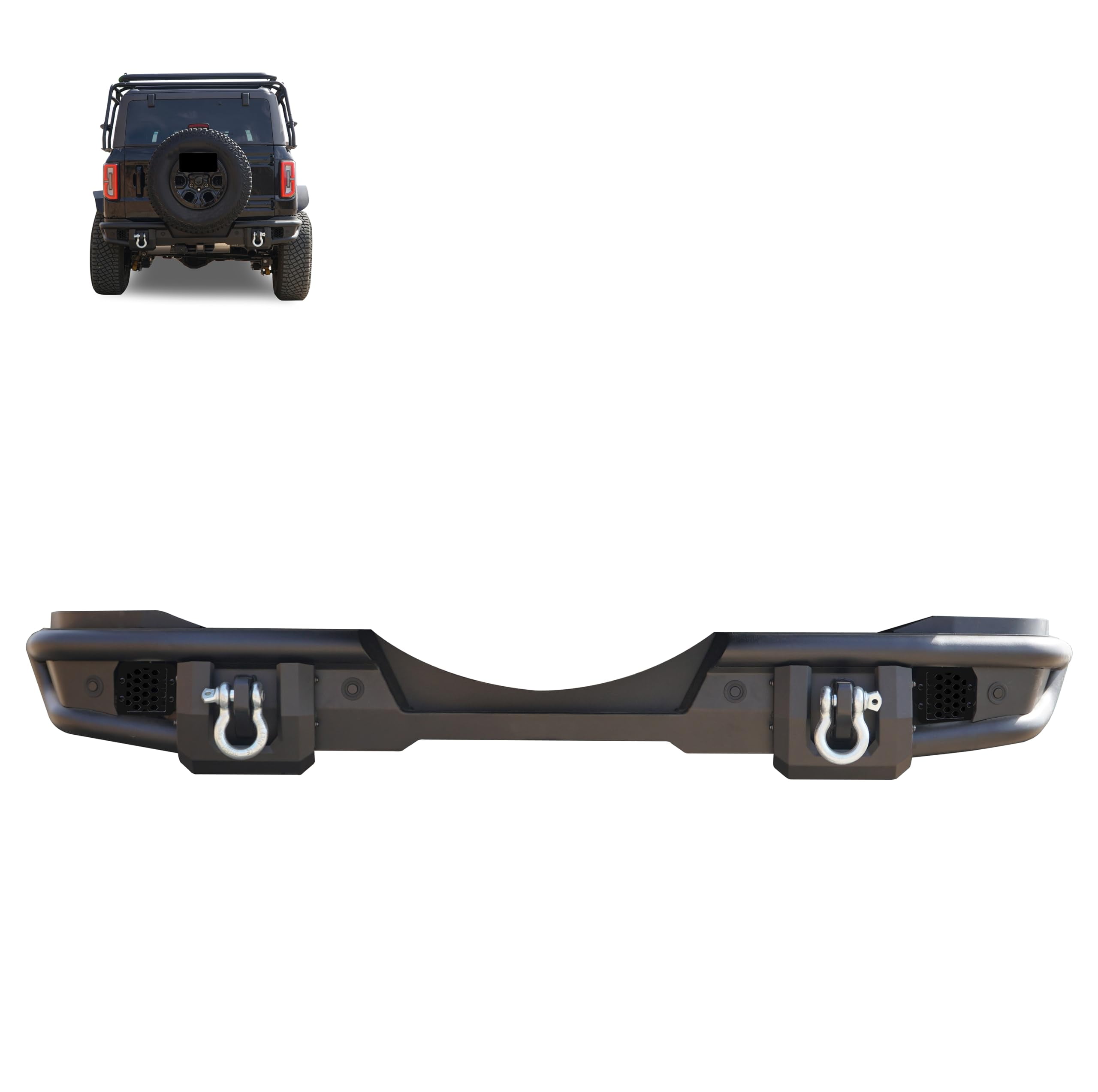 Black Horse Off Road ARBFB22T Armour Tubular Rear Bumper for Ford Bronco
