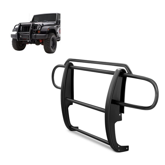 Black Horse Off Road Grille Guard Black Steel 17Jpwrma Fits select: 2015-2017 JEEP WRANGLER UNLIMITED SPORT, 2018 JEEP WRANGLER UNLIMITED SAHARA