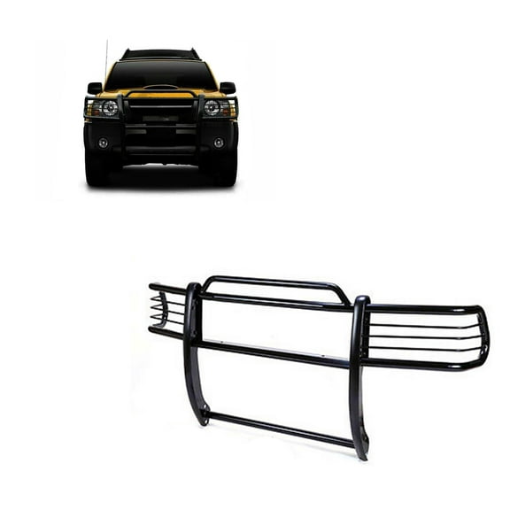 Black Horse Grille brush Bumper Guard Modular Black Compatible with 2000-2004 Nissan Frontier|2000-2004 Nissan Xterra-17NI26MA