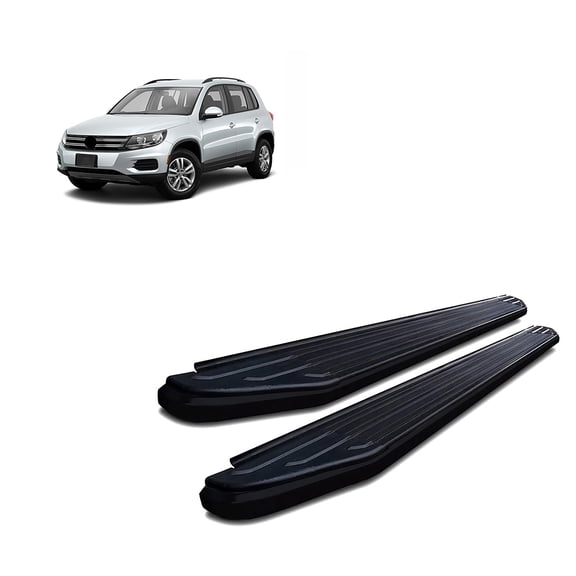 Black Horse Peerless Running Boards Black Compatible with 2011-2020 Volkswagen Tiguan-PR-W1069BK