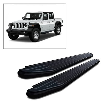 Black Horse Off Road Peerless Running Boards Black Compatible with 2020-2023 Jeep Gladiator-PR-J479BK