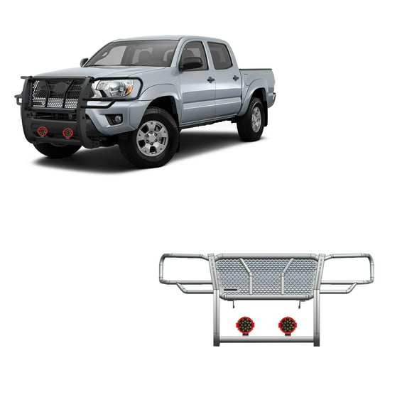 Black Horse Off Road RUTOTA05BPLR Rugged Grille Bumper Guard for Toyota Tacoma