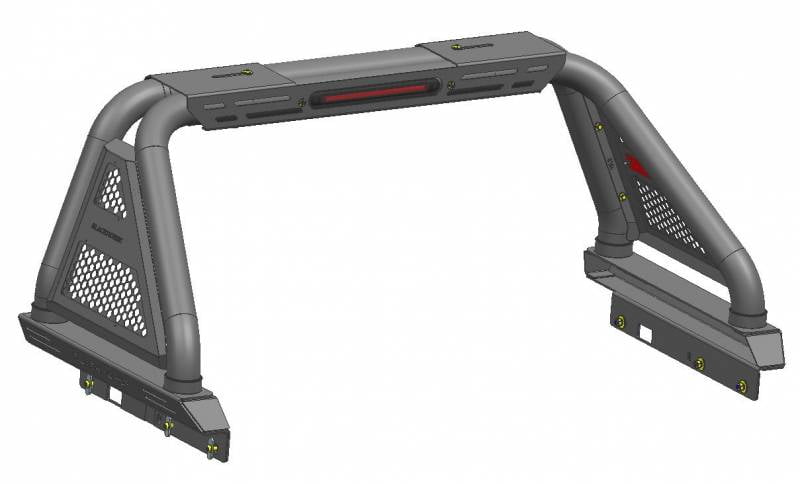 Black Horse Off Road Classic Pro Roll Bar Modular Textured Black Compatible with 2020-2023 Jeep Gladiator-RB09MT