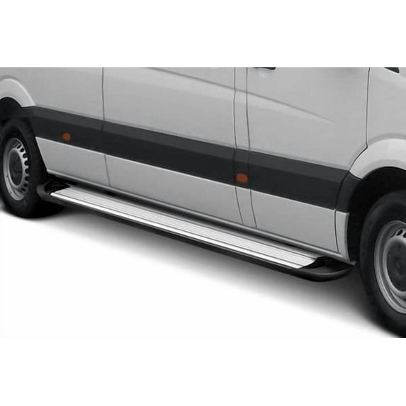 Black Horse Off Road Black Horse Silver Aluminum Transporter Running Boards Compatible with 2005-2022 Toyota Tacoma