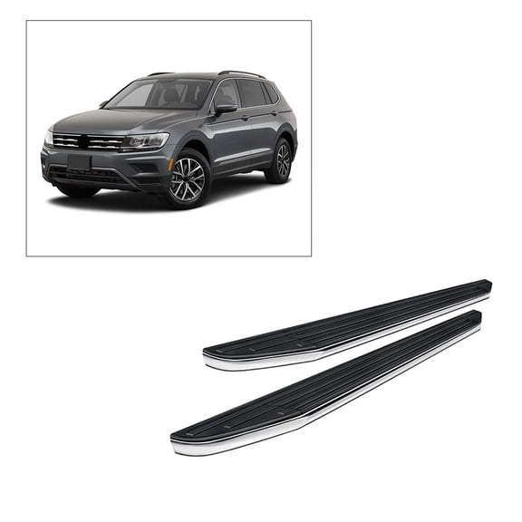 Black Horse Premium Running Boards Black Compatible with 2011-2020 Volkswagen Tiguan-PR-W1069