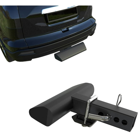 Black Horse 2" Inlet,12" Length Black Razor Tow Hitch Step Rear Bumper Guard Protector Compatible with All Truck and SUVs Equipped W/ 2" Receivers Come W/Hitch pin&Anti-Rattling kit -RAZ12B