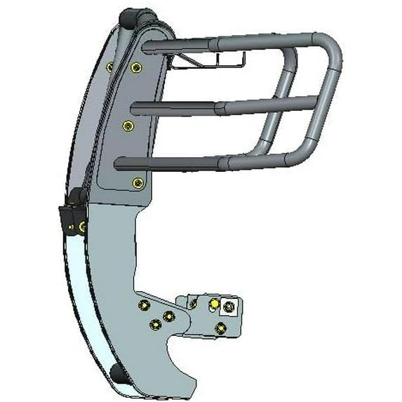 Black Horse RUGGED HD Grille Brush Bumper Guard Modular Black Come With Pair of 5.3"LED Lights with Red Trim Rings Compatible with 2007-2014 Tahoe/Suburban 1500|2007-2013 Avalanche-RU-CHTA07-B-PLFR