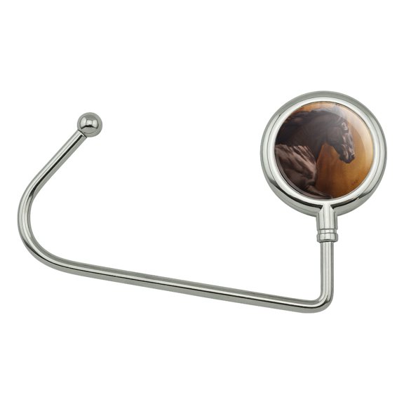 Black Horse Racing Purse Bag Hanger Holder Hook