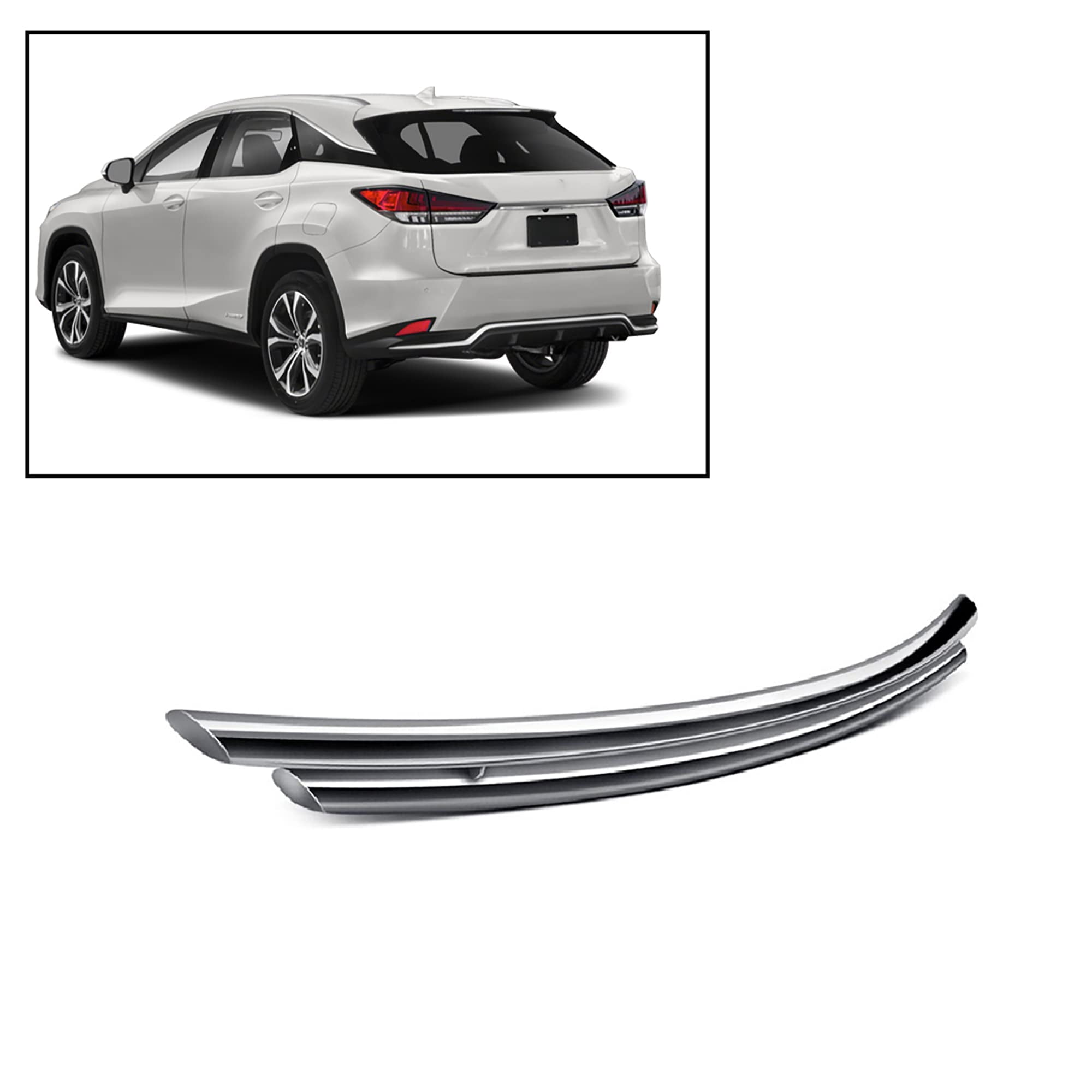 Black Horse Rear Bumper Guard Double Layer Stainless Steel Compatible ...
