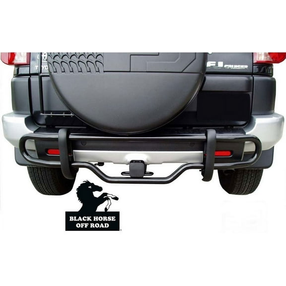 Black Horse Rear Bumper Guard 8D098601A For 07-16 Toyota FJ Cruiser Black Rear Bumper Guard (Double Tube)